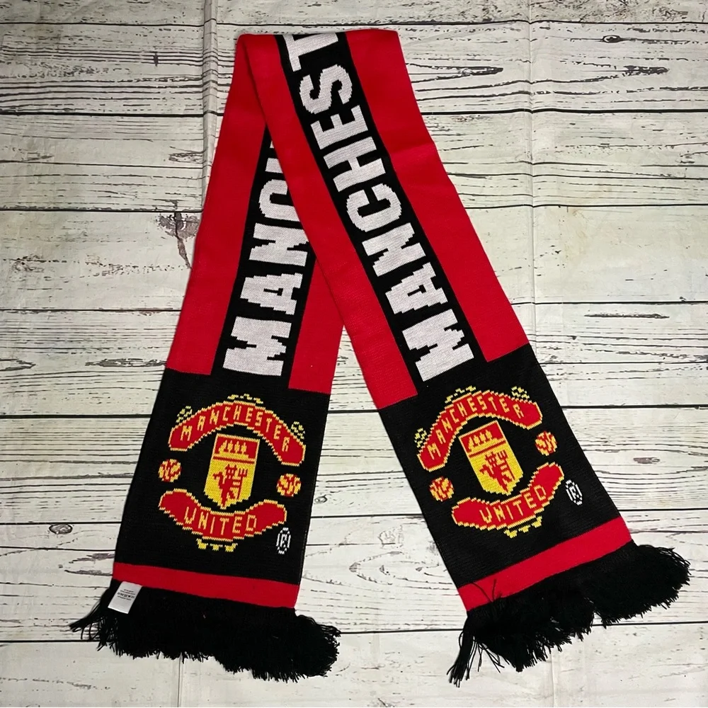 Manchester United scarve scarf red and black